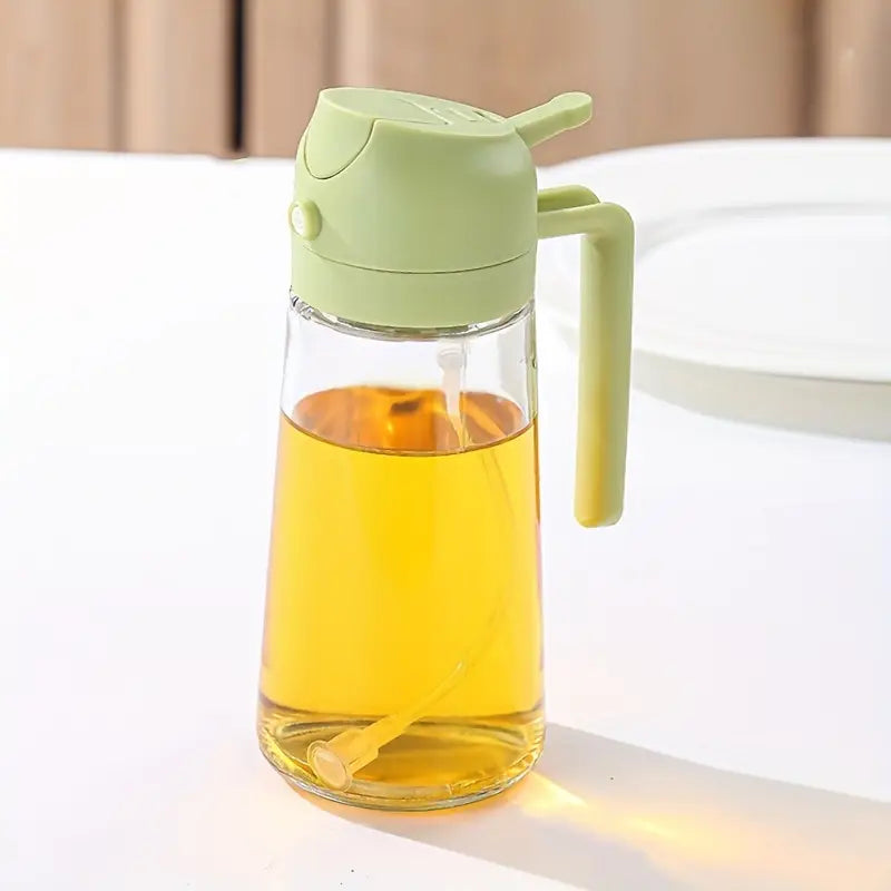 2-in-1 Glass Oil Sprayer and Dispenser Spray Bottle